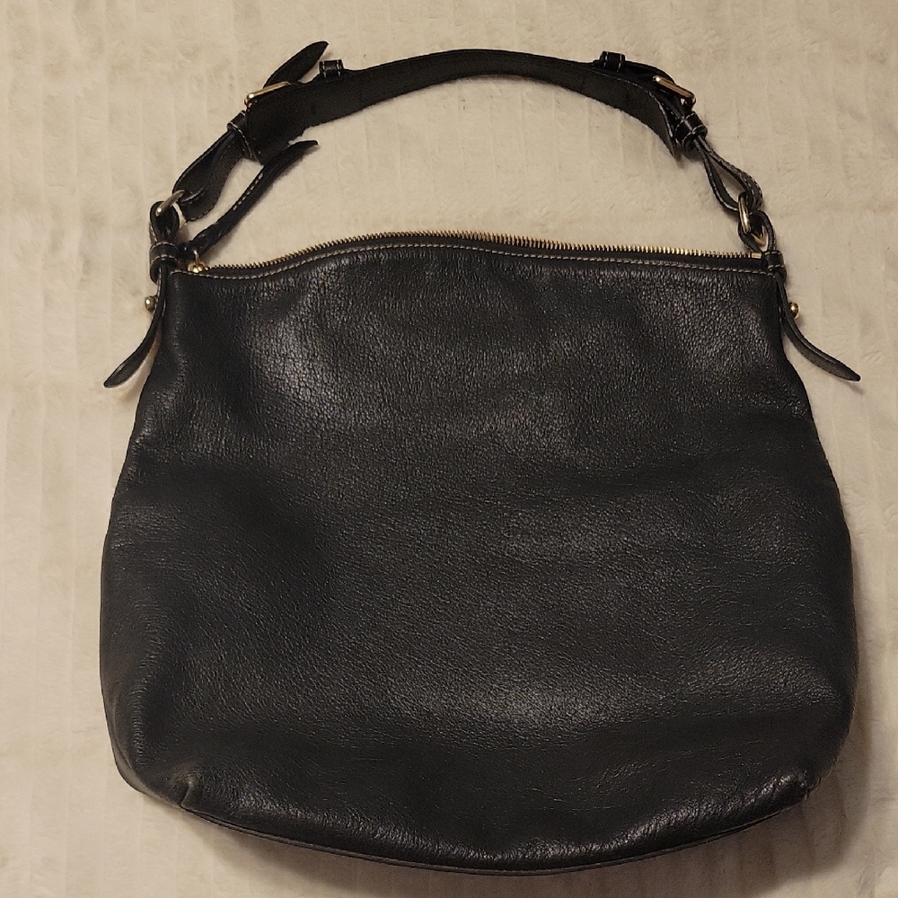 Dooney & Bourke Black Leather Bag with Slouchy Design - Hobo Bag - Picture 4 of 16